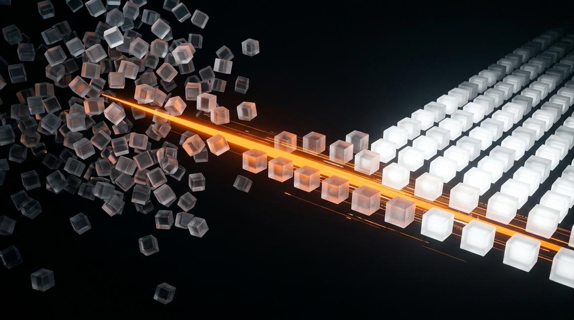 Абстрактная визуализация хаоса задач и интеграция нейросетей в систему.