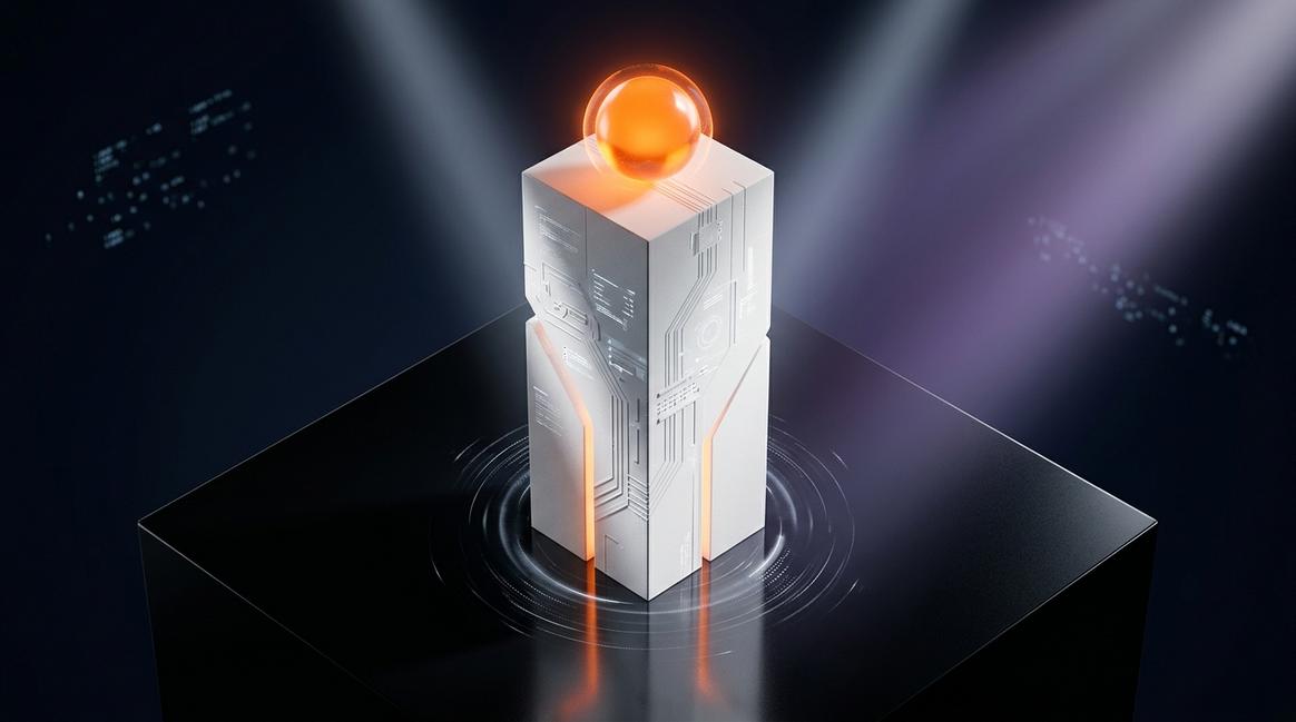 Геометрическая композиция, демонстрирующая высокую эффективность и окупаемость машинного обучения для малого бизнеса.