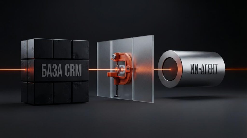 Схема безопасной интеграции ИИ в CRM через временные токены доступа